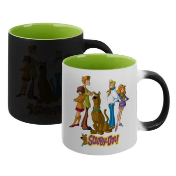 Scooby Doo Characters, Κούπα Μαγική εσωτερικό πράσινο, κεραμική 330ml που αλλάζει χρώμα με το ζεστό ρόφημα