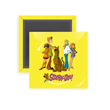 Scooby Doo Characters, Μαγνητάκι ψυγείου τετράγωνο διάστασης 5x5cm