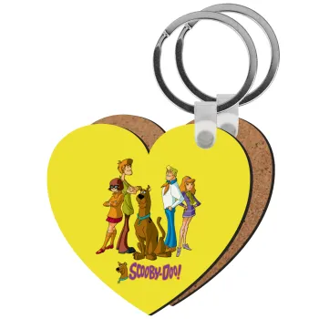 Scooby Doo Characters, Μπρελόκ Ξύλινο καρδιά MDF