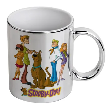 Scooby Doo Characters, Κούπα κεραμική, ασημένια καθρέπτης, 330ml
