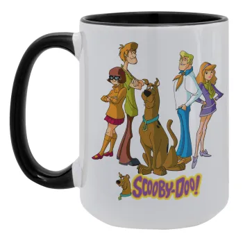 Scooby Doo Characters, Κούπα Mega 15oz, κεραμική Μαύρη, 450ml
