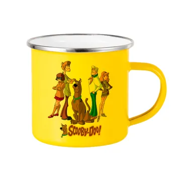 Scooby Doo Characters, Κούπα Μεταλλική εμαγιέ Κίτρινη 360ml