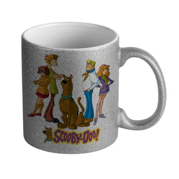 Scooby Doo Characters, Κούπα Ασημένια Glitter που γυαλίζει, κεραμική, 330ml