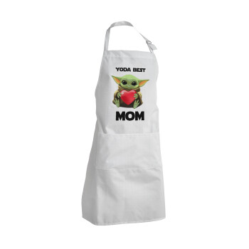 Yoda Best mom, Adult Chef Apron (with sliders and 2 pockets)