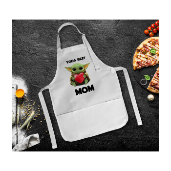 Yoda Best mom, Ποδιά Σεφ Ολόσωμη Παιδική (με ρυθμιστικά και 2 τσέπες)