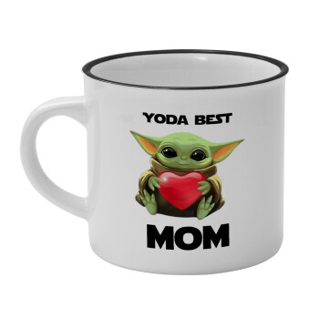 Yoda Best mom, Κούπα κεραμική vintage Λευκή/Μαύρη 230ml