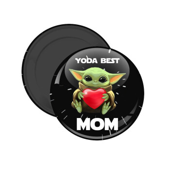 Yoda Best mom, Μαγνητάκι ψυγείου στρογγυλό διάστασης 5cm