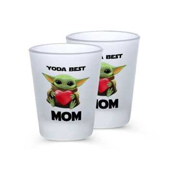 Yoda Best mom, Σφηνοπότηρα γυάλινα 45ml του πάγου (2 τεμάχια)