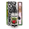 Easter Set, metallic Silver aluminum water bottle (500ml) & scented flat Easter candle (30cm) (PINK)