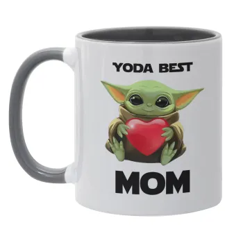 Yoda Best mom, Mug colored grey, ceramic, 330ml