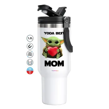 Yoda Best mom, Mega Travel Mug / Κούπα Ταξιδίου, διπλού τοιχώματος (θερμό) 1,2L