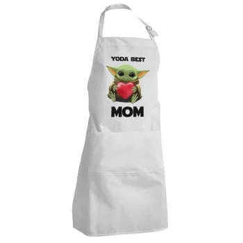 Yoda Best mom, Ποδιά Σεφ Ολόσωμη Ενήλικων (με ρυθμιστικά και 2 τσέπες)