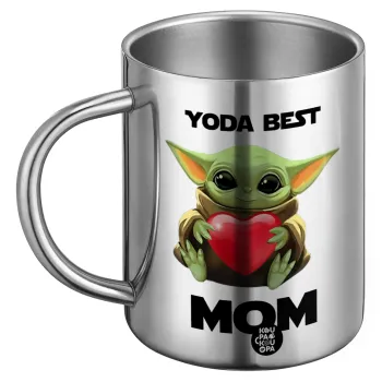 Yoda Best mom, BIG Mug Stainless steel double wall (450ml)