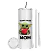 Tumbler stainless steel 600ml, with metal straw & cleaning brush
