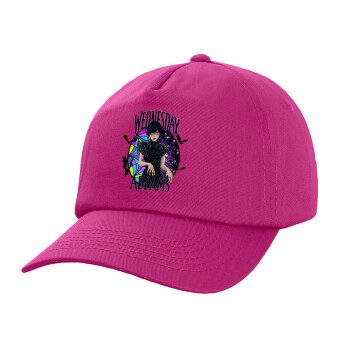 Wednesday Jenna Ortega, Καπέλο παιδικό Baseball, 100% Βαμβακερό,  purple
