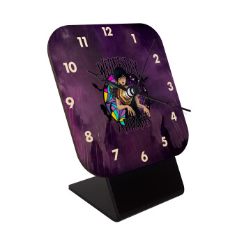 Wednesday Jenna Ortega, Επιτραπέζιο ρολόι σε φυσικό ξύλο (10cm)