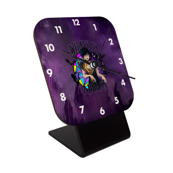 Wednesday Jenna Ortega, Επιτραπέζιο ρολόι ξύλινο με δείκτες (10cm)