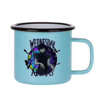 Wednesday Jenna Ortega, Κούπα Μεταλλική εμαγιέ ΜΑΤ σιέλ 360ml