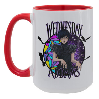Wednesday Jenna Ortega, Κούπα Mega 15oz, κεραμική Κόκκινη, 450ml