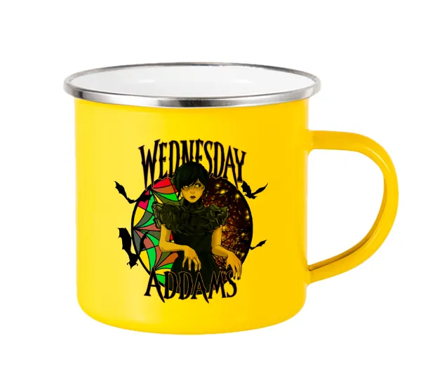 Wednesday Jenna Ortega — Yellow Enamel Metallic Cup 360ml