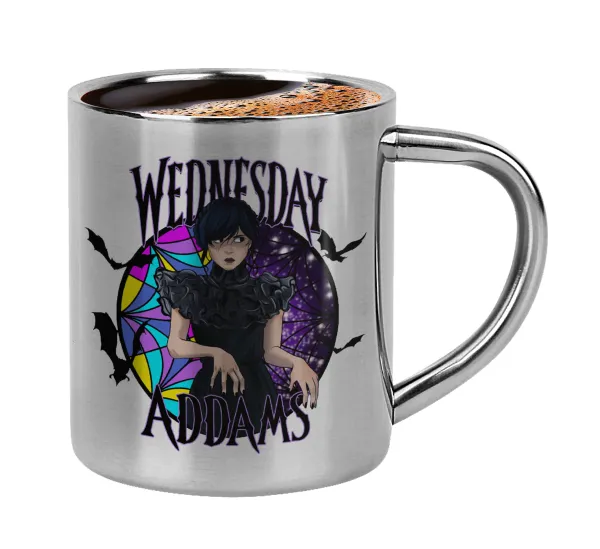 Wednesday Jenna Ortega — Double-wall metal cup for espresso (220ml)