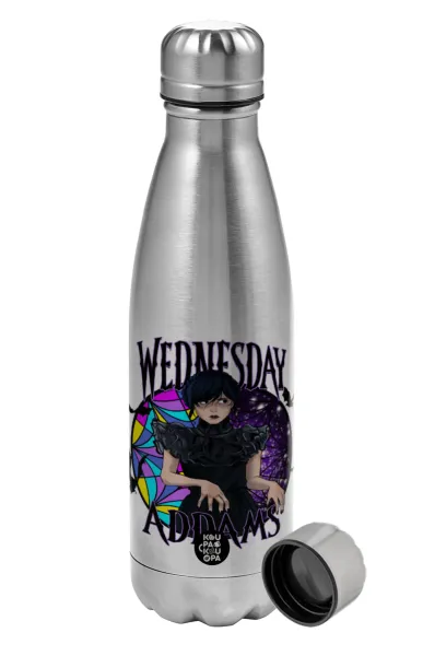 Wednesday Jenna Ortega — Metallic water bottle, stainless steel, 750ml