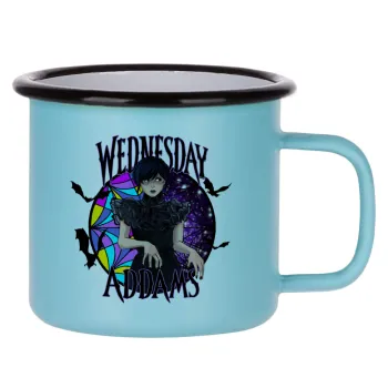 Wednesday Jenna Ortega, Κούπα Μεταλλική εμαγιέ ΜΑΤ σιέλ 360ml