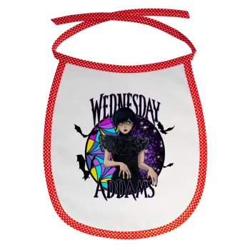 Wednesday Jenna Ortega, Σαλιάρα μωρού αλέκιαστη με κορδόνι Κόκκινη