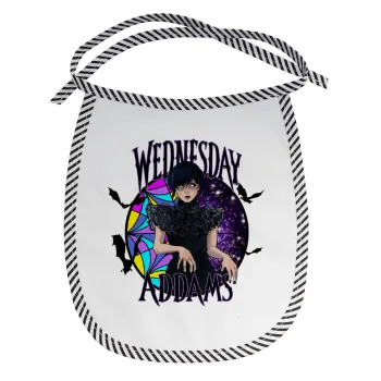 Wednesday Jenna Ortega, Σαλιάρα μωρού αλέκιαστη με κορδόνι Μαύρη