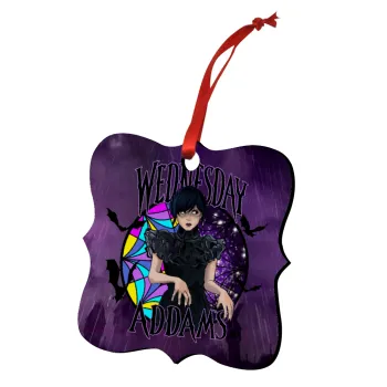 Wednesday Jenna Ortega, Christmas ornament polygon wooden 7.5cm
