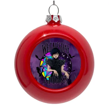 Wednesday Jenna Ortega, Red Christmas tree ornament bauble 8cm