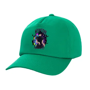 Wednesday Jenna Ortega, Children's Baseball Cap, 100% Cotton Twill, Green (COTTON, CHILDREN'S, UNISEX, ONE SIZE)