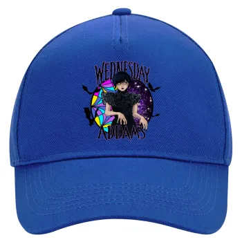 Wednesday Jenna Ortega, Ultimate Adult Hat BLUE, (100% COTTON DRILL, ADULT, UNISEX, ONE SIZE)