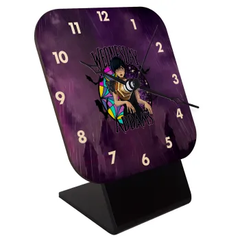 Wednesday Jenna Ortega, Επιτραπέζιο ρολόι σε φυσικό ξύλο (10cm)