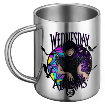 Wednesday Jenna Ortega, Ανοξείδωτη Μεταλλική Κούπα 450ml - Διπλού Τοιχώματος