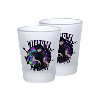 Wednesday Jenna Ortega, Σφηνοπότηρα γυάλινα 45ml του πάγου (2 τεμάχια)