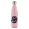 Metal mug thermos Pink Iridiscent (Stainless steel), double wall, 500ml