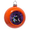 Orange Christmas tree ornament bauble 8cm