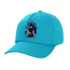 Adult Baseball Cap, 100% Cotton, Blue (COTTON, ADULT, UNISEX, ONE SIZE)