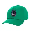 Adult Baseball Cap, 100% Cotton, Green (COTTON, ADULT, UNISEX, ONE SIZE)