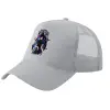 Adult Structured Trucker Hat, with Mesh, GRAY (100% COTTON, ADULT, UNISEX, ONE SIZE)