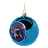 Blue Christmas tree ball ornament 8cm