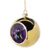 Golden Christmas tree ball ornament 8cm