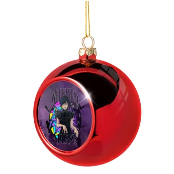 Wednesday Jenna Ortega, Christmas tree ball Red 8cm