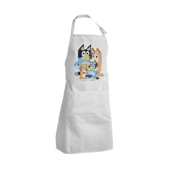 Bluey, Adult Chef Apron (with sliders and 2 pockets)