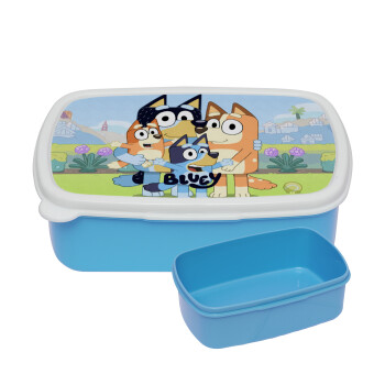 Bluey, ΜΠΛΕ παιδικό δοχείο φαγητού (lunchbox) πλαστικό (BPA-FREE) Lunch Βox M18 x Π13 x Υ6cm
