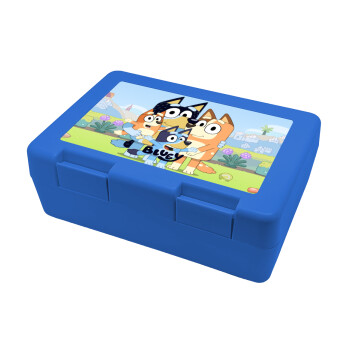 Bluey, Παιδικό δοχείο κολατσιού ΜΠΛΕ 185x128x65mm (BPA free πλαστικό)