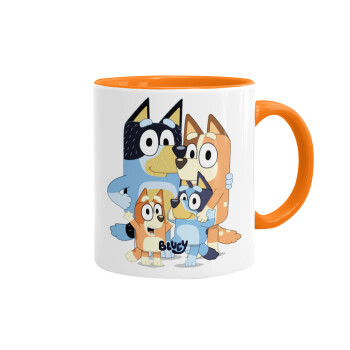 Bluey, Mug colored orange, ceramic, 330ml