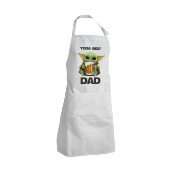 Yoda Best Dad, Adult Chef Apron (with sliders and 2 pockets)