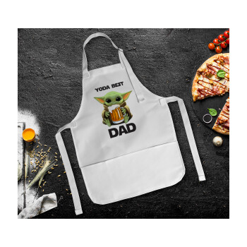 Yoda Best Dad, Ποδιά Σεφ Ολόσωμη Παιδική (με ρυθμιστικά και 2 τσέπες)